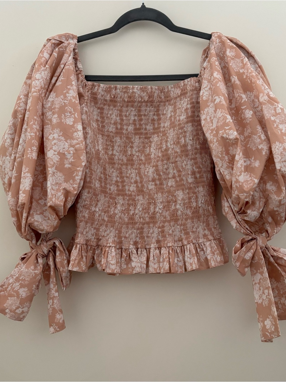 Caroline Constas Puffed sleeves Pink Floral Nora Top Size M (US 6-8) Designer - Picture 2 of 12